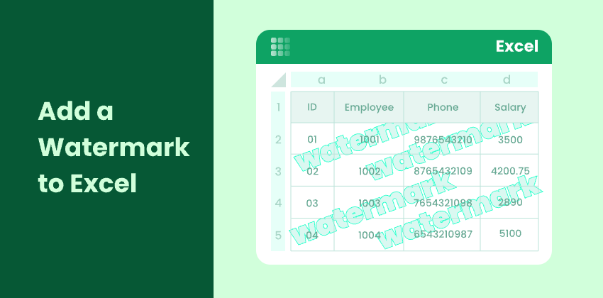 Wasserzeichen zu Excel hinzufügen