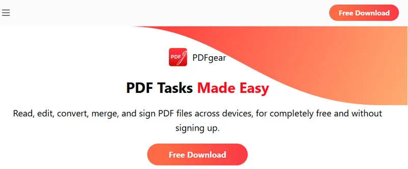 Téléchargez PDFgear pour ajouter des liens dans un PDF