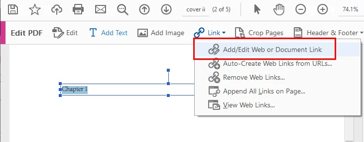Créer une table des matières cliquable dans Adobe