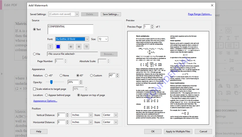 Adicionar marca d'água a PDF usando Adobe Acrobat Pro