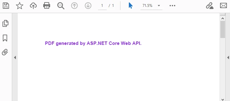 ASP.NET Core Web API generate PDF using C#