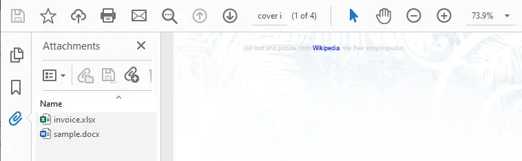 Прикрепление файлов к PDF с помощью Free Spire.PDF