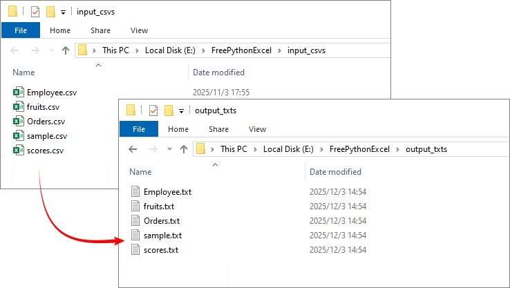 Бесплатный онлайн-конвертер CSV в TXT