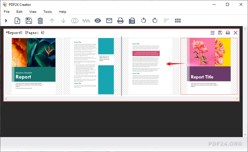 Ferramenta de desktop gratuita para reordenar páginas de PDF