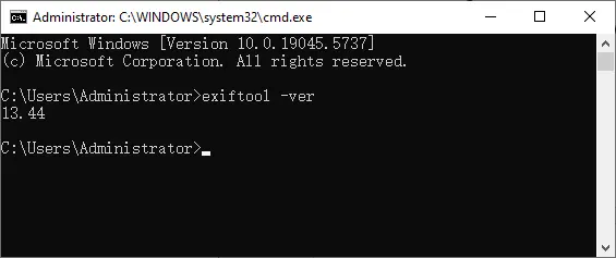 Verificar se o exiftool está disponível