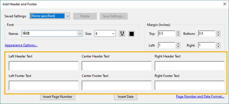 Escolha onde inserir o número da página