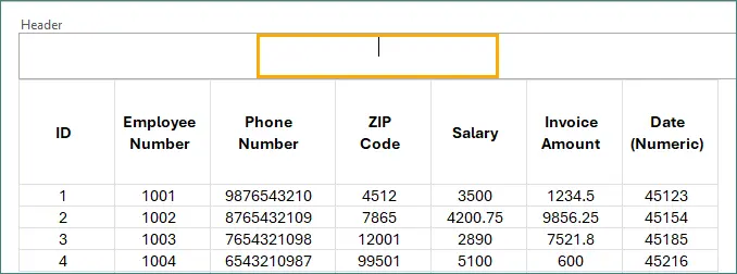 Klicken Sie auf den mittleren Bereich