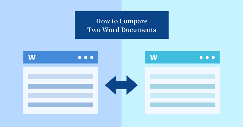 cover page of comparing two word documents