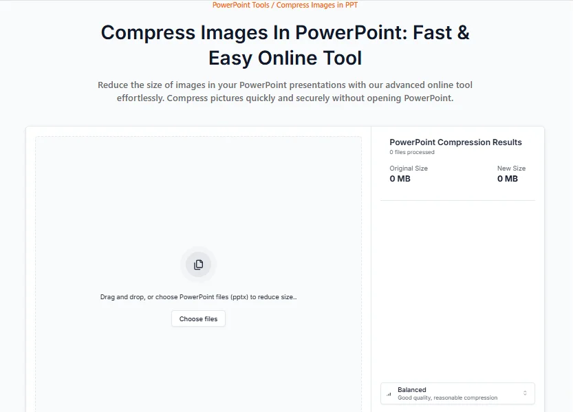 Compress PowerPoint Images Online