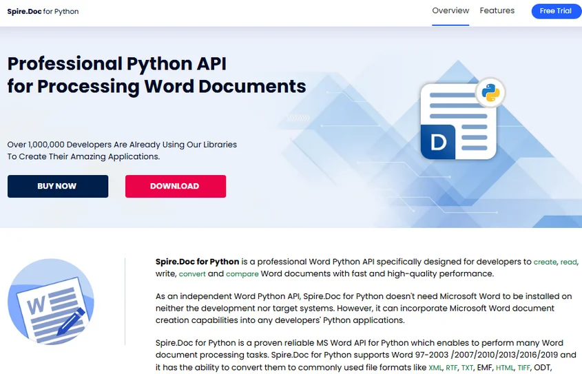 Python DOC to DOCX Converter Library