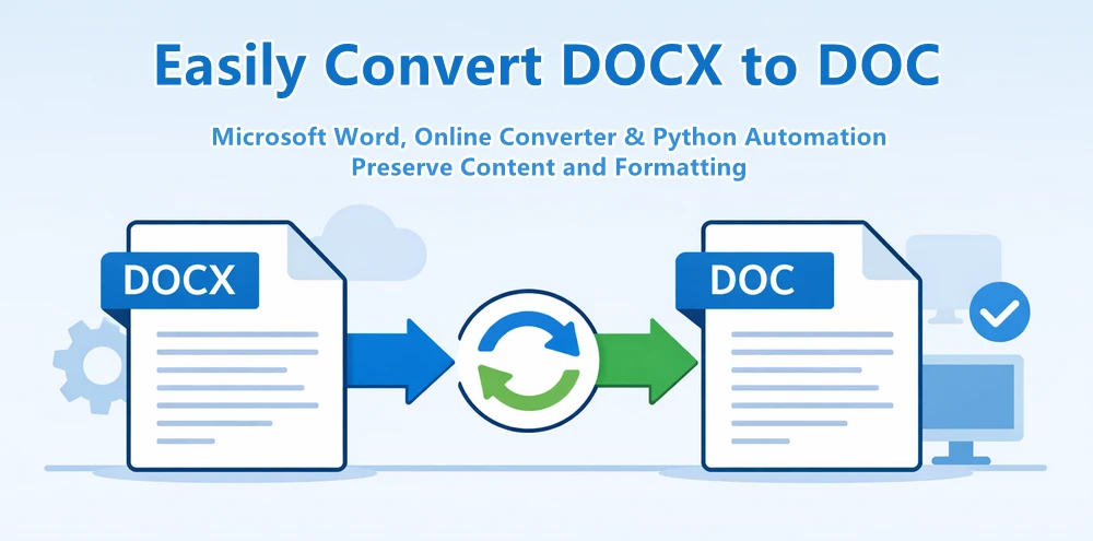 Tutorial on How to Convert DOCX to DOC with Word, Online Converter & Python