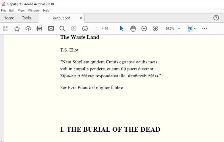 The Output PDF File Converted by Spire.Doc