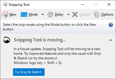 Convert Excel to PNG with Snipping Tools