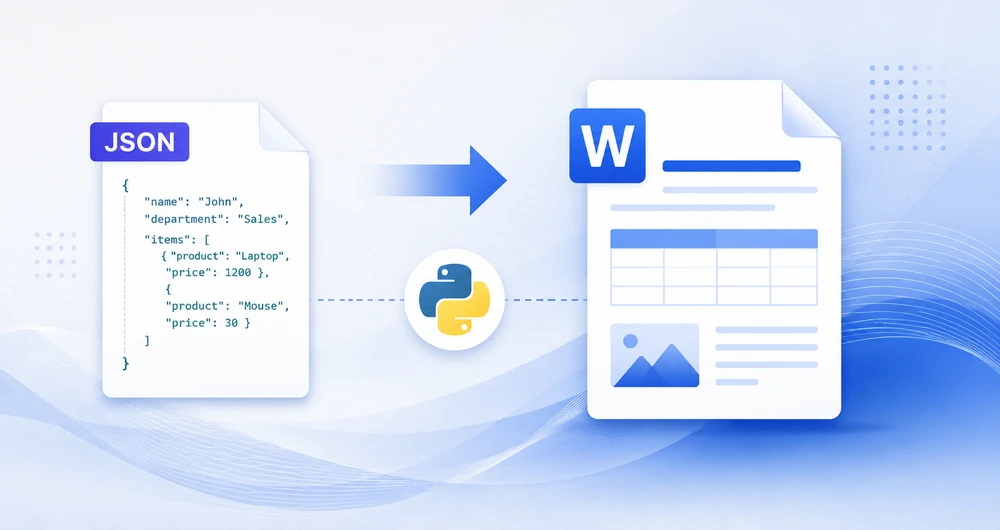 Convert JSON data to Word documents in Python