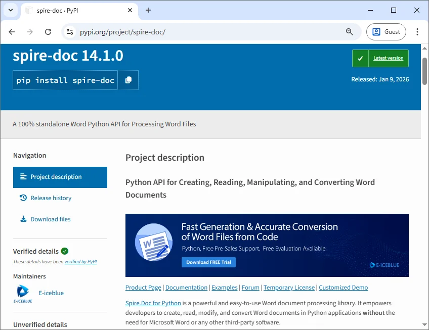Installa la Libreria Python per la Conversione da ODT a Word