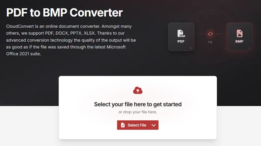 Convertir un PDF en BMP sans perte de qualité avec un convertisseur en ligne