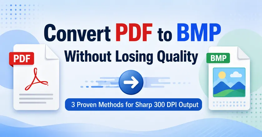 Convertir un PDF en BMP sans perte de qualité