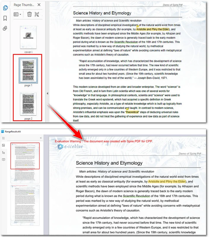 The Result File of Converting PDF Pages to OFD