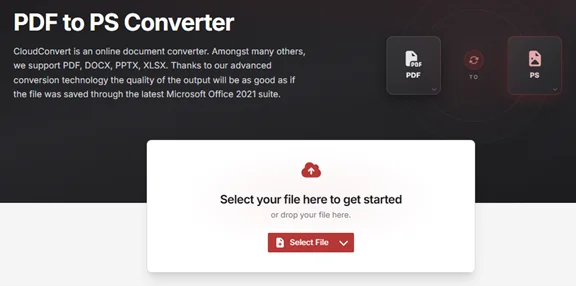 Converter PDF para PostScript Online Gratuitamente