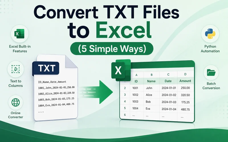 Convertir des fichiers TXT en Excel en 5 méthodes efficaces