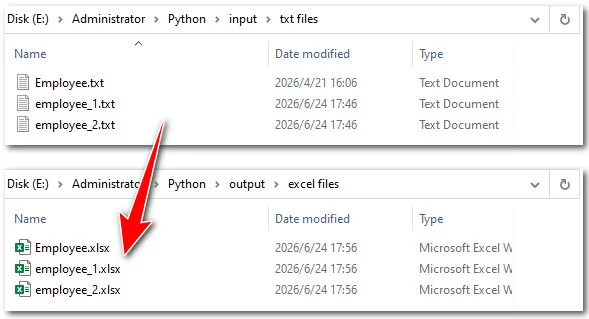 Convertir par lots des fichiers texte en Excel avec Free Spire.XLS