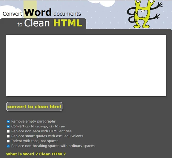 Copy Word Content and Paste into an HTML Editor