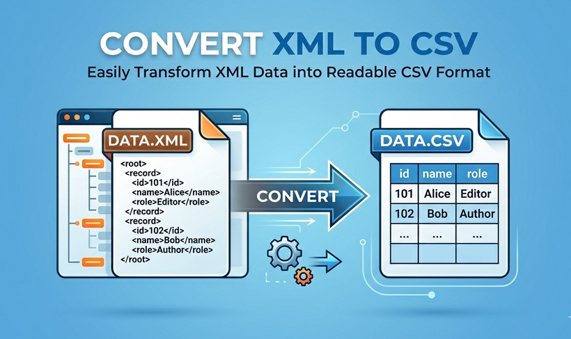 Quatro melhores métodos para converter dados XML em tabela CSV