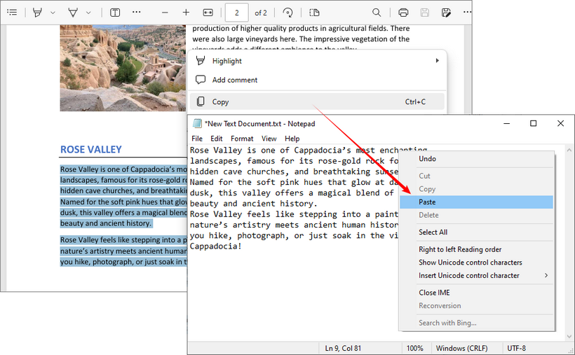 O método de copiar e colar para extrair texto de PDF