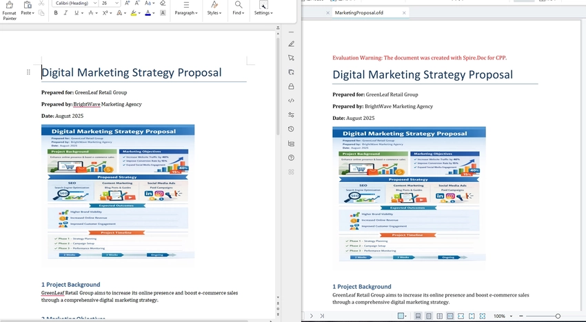 C++ Customize OFD Conversion