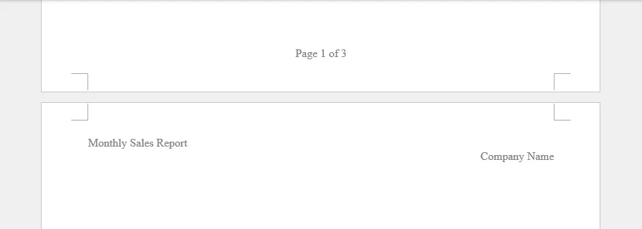 Word document with a header and footer generated with Python