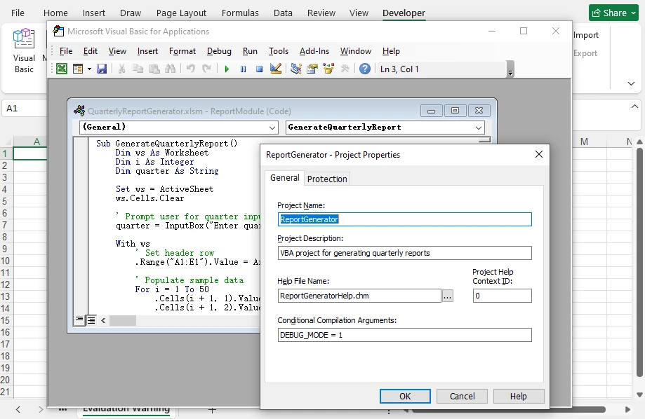Add Macros to Excel Using C#