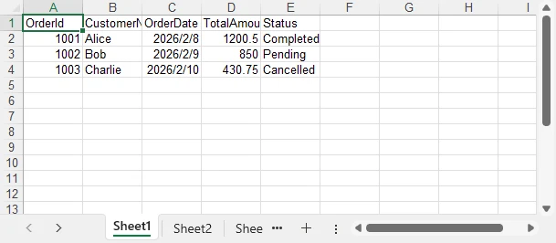 Simple List to Excel Exporting Using Spire.XLS for .NET in C#