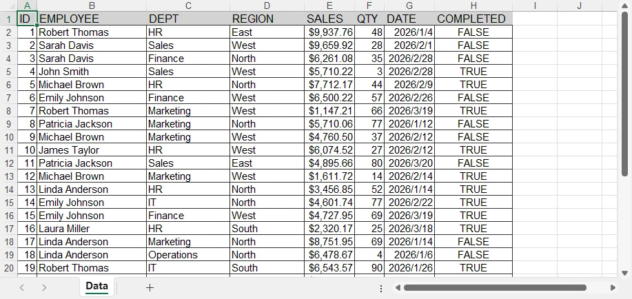 Converti DBF in File Excel Formattato con Python