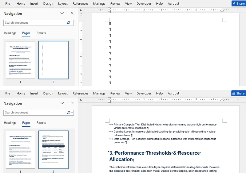 Remove Blank Pages in Word Caused by Extra Paragraph Marks