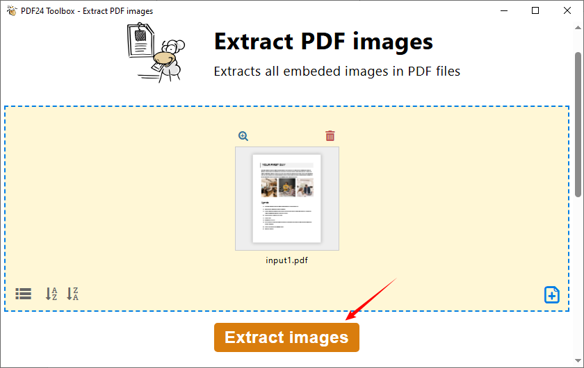 Aplicativo de desktop para extrair imagens de arquivos PDF