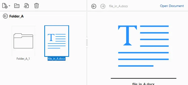 Glisser-déposer le fichier dans les dossiers