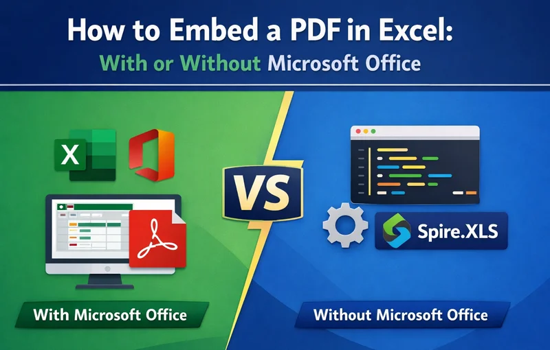 How to Embed a PDF in Excel with Microsoft Office and Free Spire.XLS