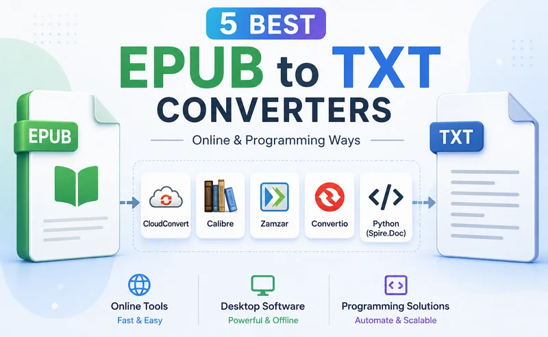 Top 5 EPUB to TXT Converters