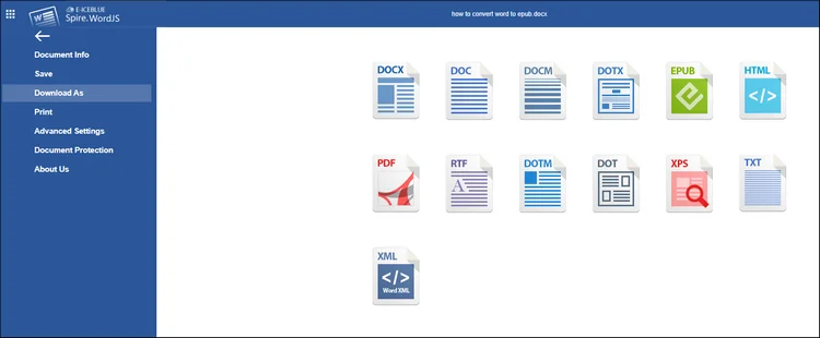 download and save word documents to other formts