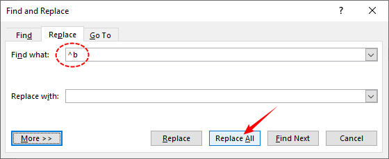 Supprimer tous les sauts de section en une fois avec Rechercher et remplacer