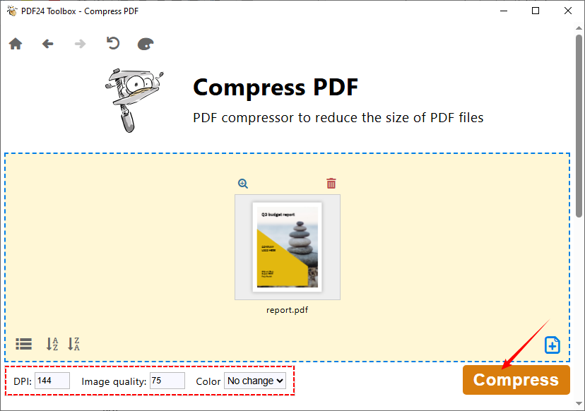 Herramienta de compresión de PDF de escritorio gratuita