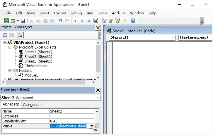 Very Hidden sheets Excel VBA example