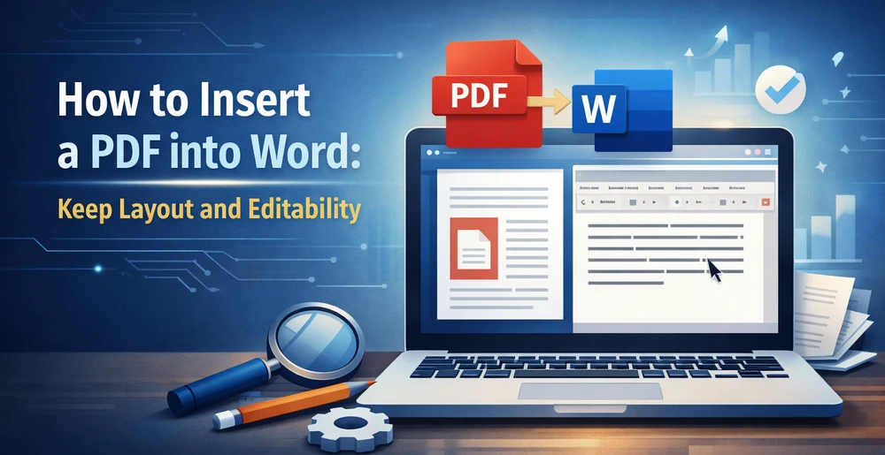 Tutorial on How to Insert a PDF into Word Documents