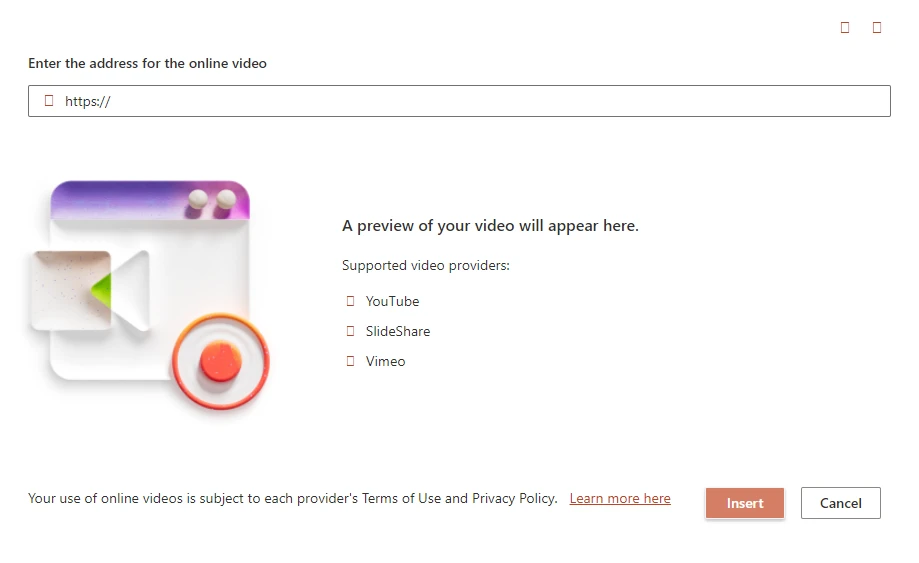 PowerPoint Embed Online Video
