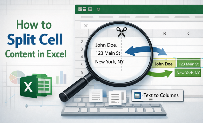 5 Best methods to split cell content in Excel