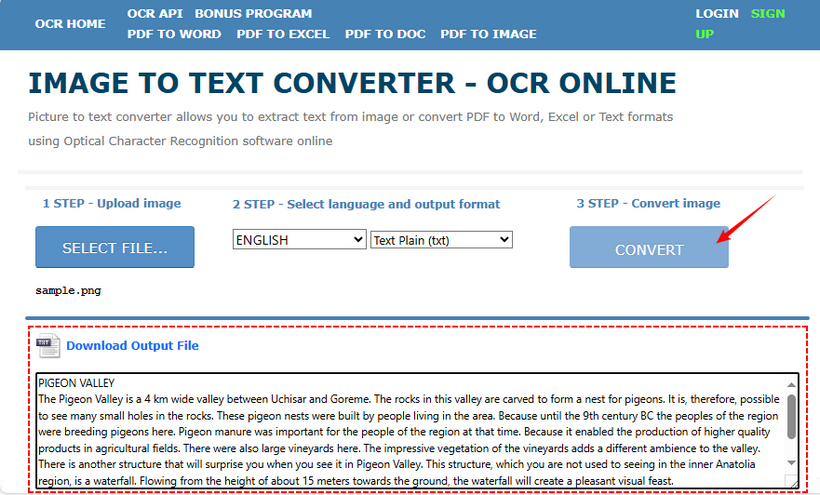 Herramienta gratuita de OCR en línea de imagen a texto
