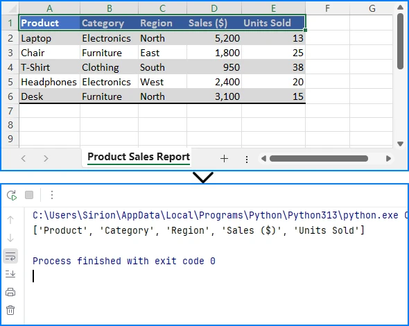 Import Data from Excel File in Python