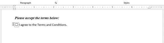 Automatically Add Checkbox to Word with C#