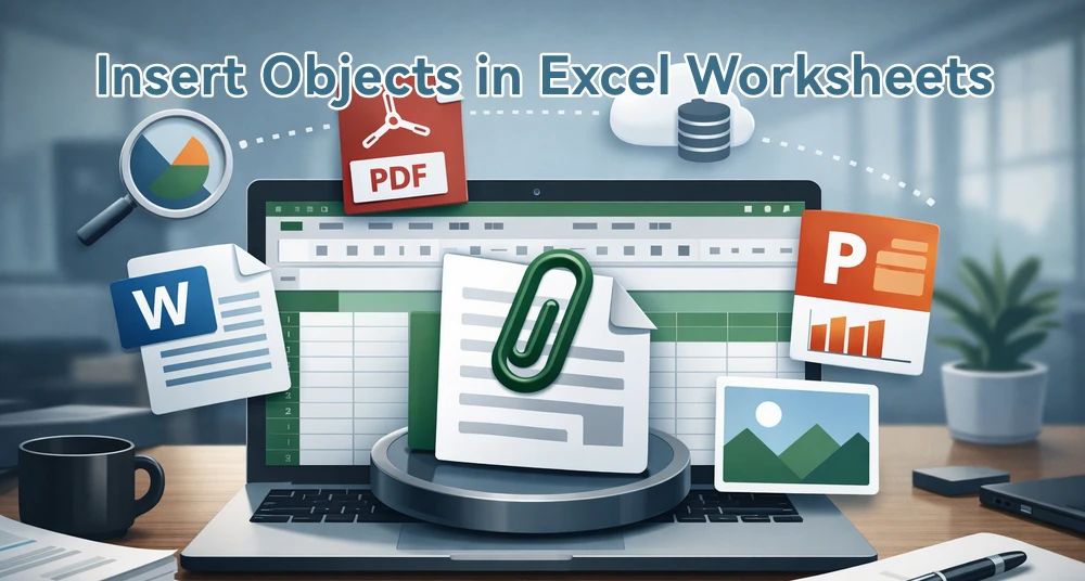 Tutorial on how to insert objects in Excel worksheets: Manual, VBA, and Python