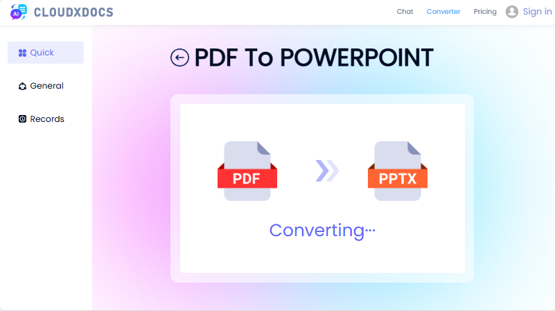 Konvertieren Sie PDF mit einem kostenlosen Online-Konverter in PowerPoint